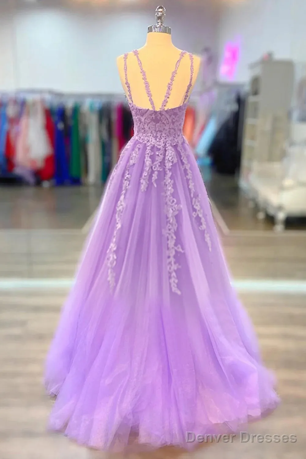 A-Line Prom Dresses Maxi Dress Formal Court Train Sleeveless Spaghetti Strap Stretch Chiffon With Appliques Shouder Flower