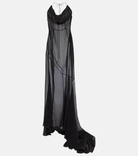 Alessandra Rich Silk georgette gown