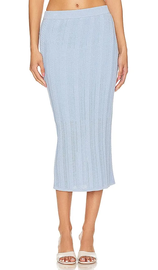 Central Park West Louis Skirt in Baby Blue