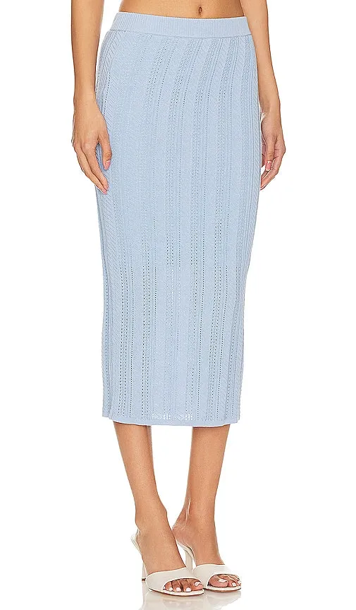 Central Park West Louis Skirt in Baby Blue