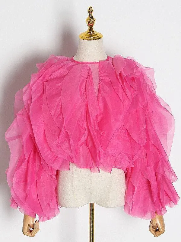 Christine Chiffon Ruffles Blouse