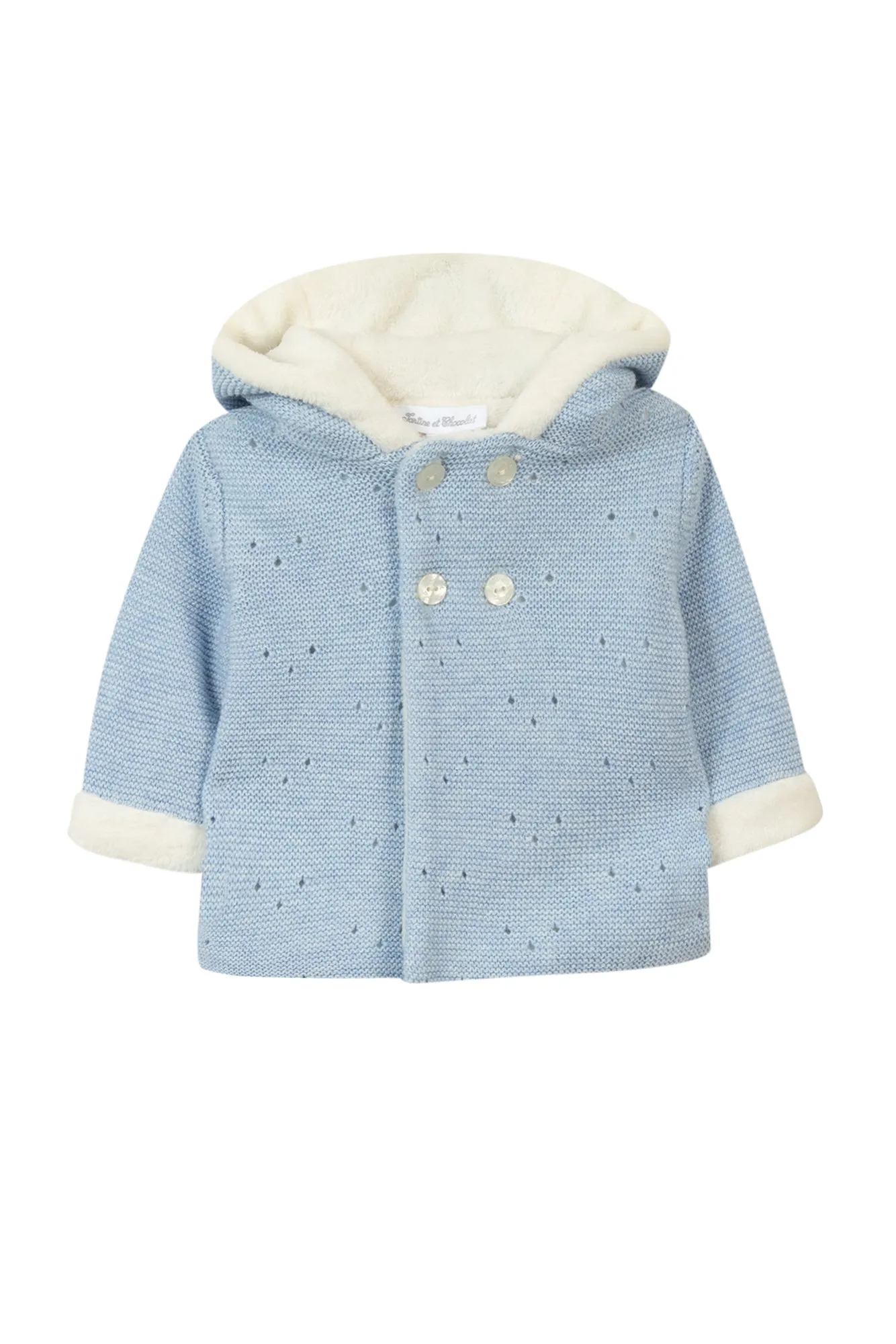 Coat - Sky Blue Knit