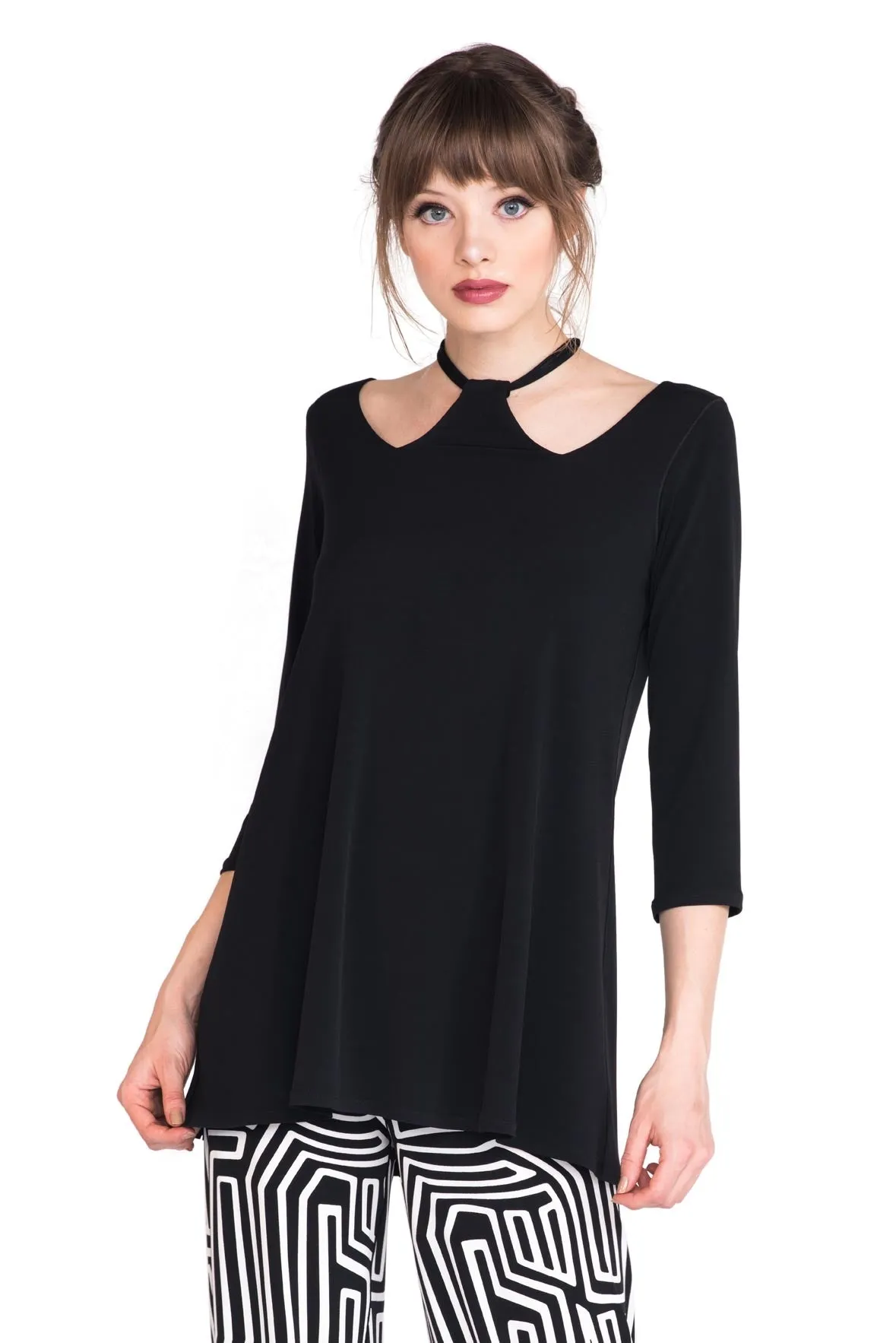 Cord Neckline Tunic
