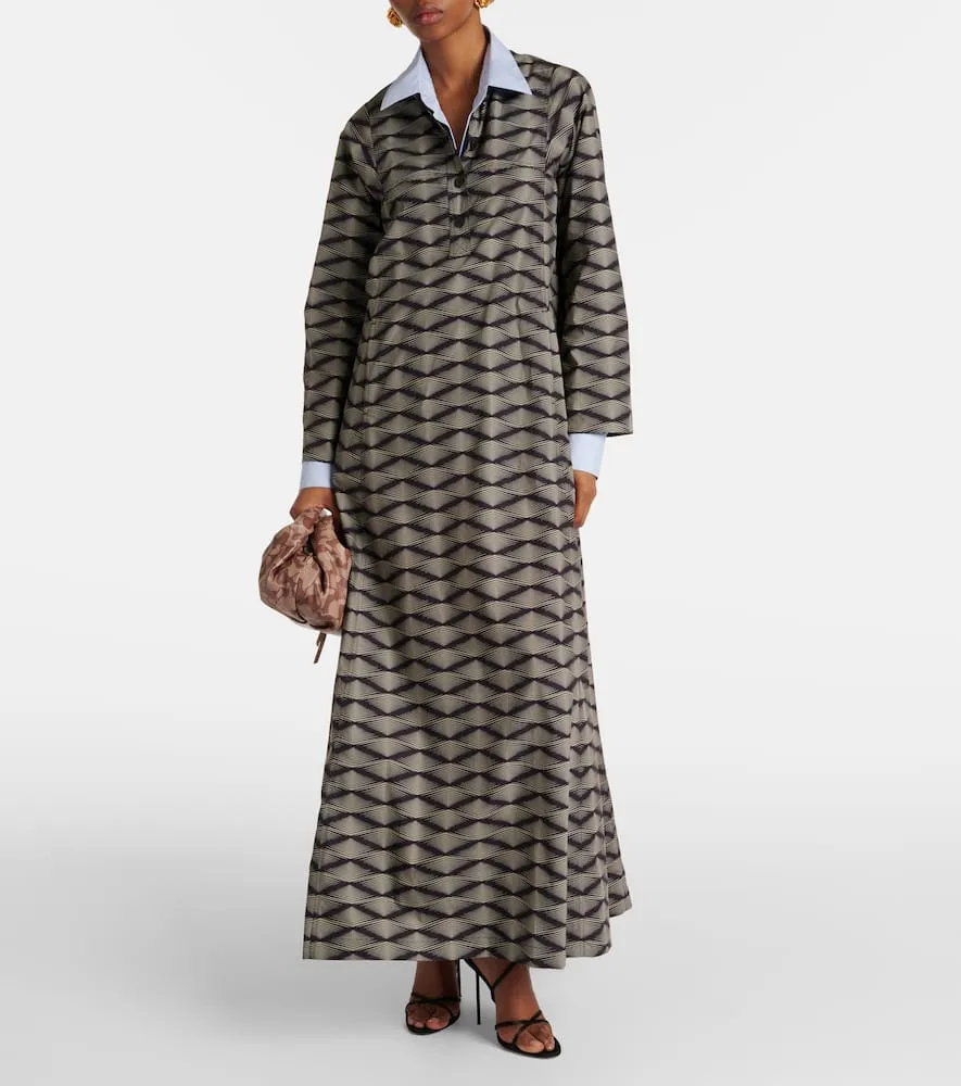 Dries Van Noten Printed cotton poplin maxi dress