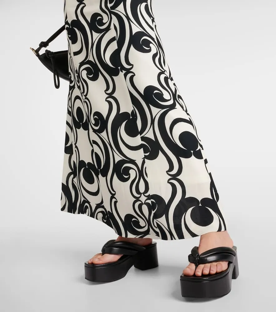 Dries Van Noten Printed crêpe maxi dress