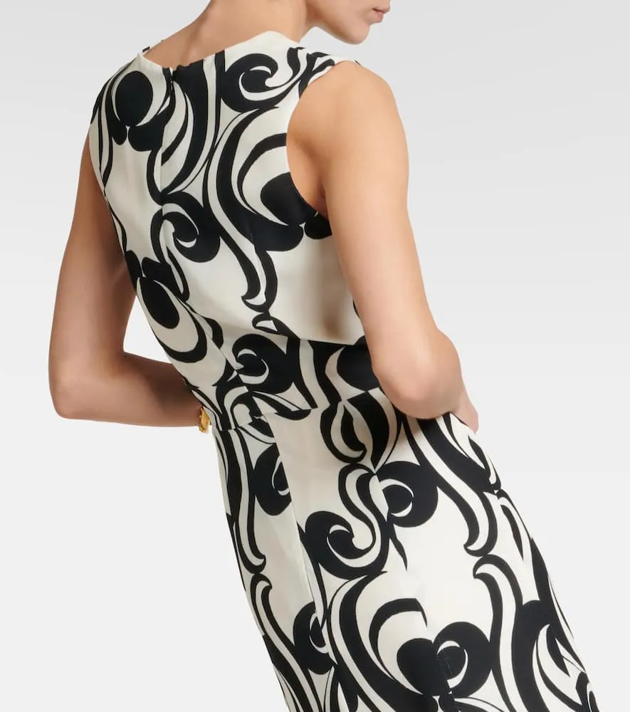 Dries Van Noten Printed crêpe maxi dress