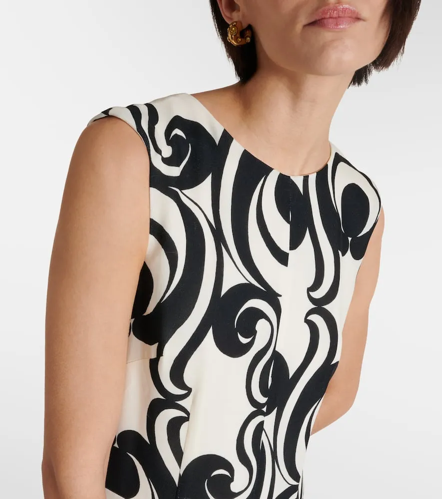 Dries Van Noten Printed crêpe maxi dress