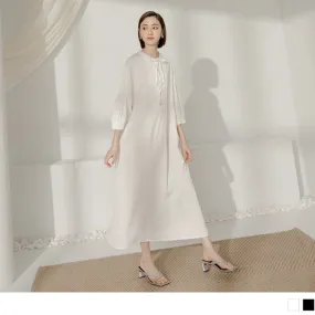 DROP SHOULDER H-LINE LONGLINE TUNIC MAXI DRESS
