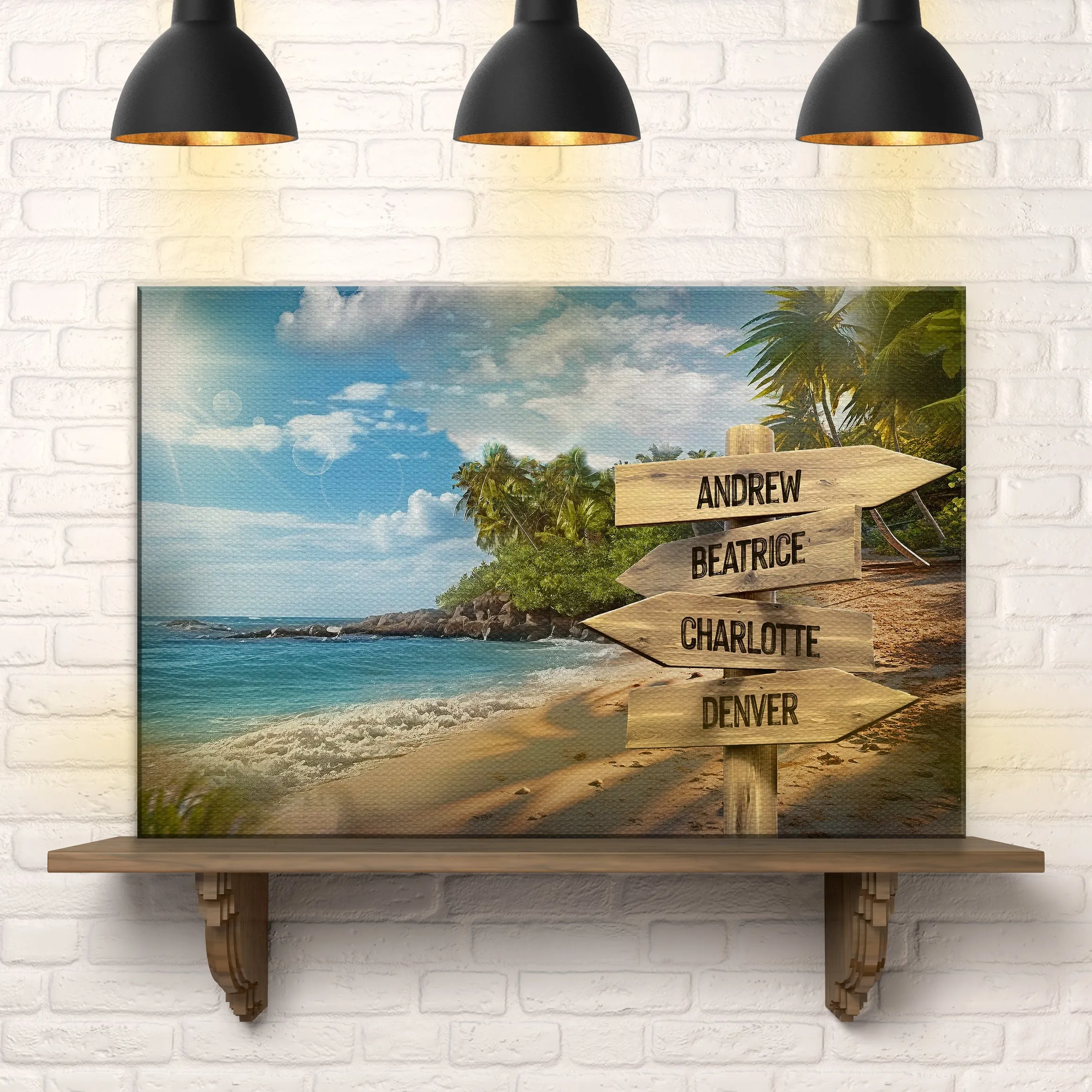 Family Names Ocean Breeze Sign