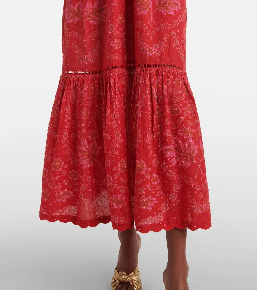 Farm Rio Floral cotton maxi dress