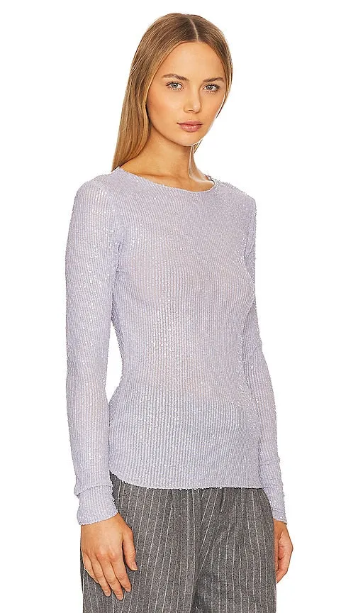 Free People x Intimately FP Gold Rush Long Sleeve In Evening Haze in Lavender