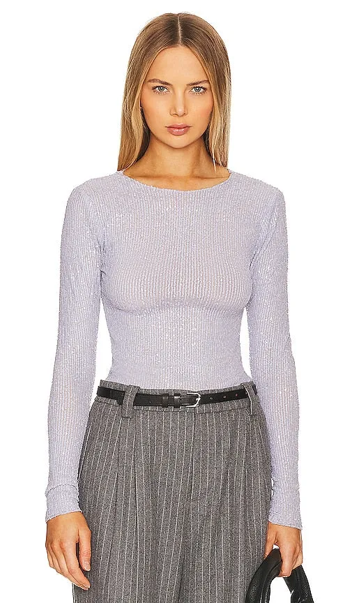 Free People x Intimately FP Gold Rush Long Sleeve In Evening Haze in Lavender
