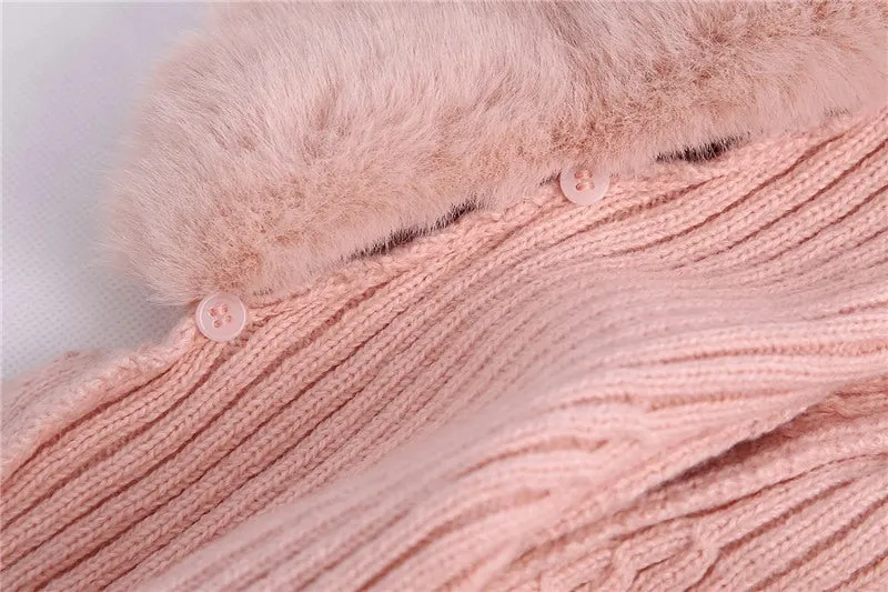 FUR KNITTED CARDIGAN