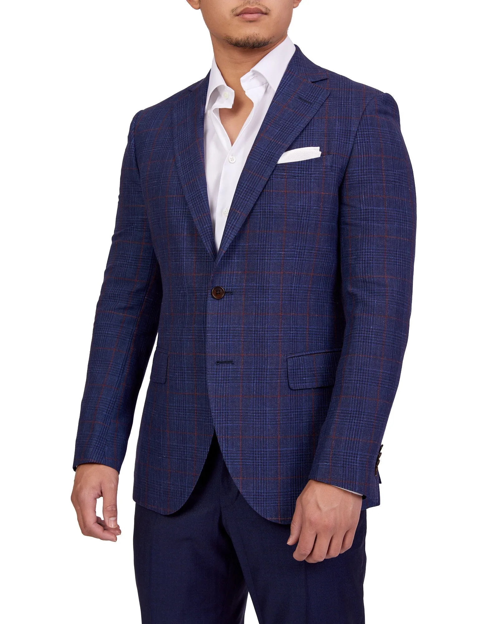 Henry Sartorial Carlton Blazer Navy/Red LG