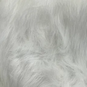 Long Pile Faux Fur Fabric 150cm Wide - White