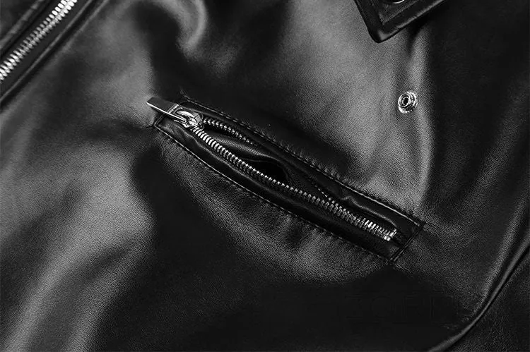 Men's PU Leather High Quality Warm Jacket