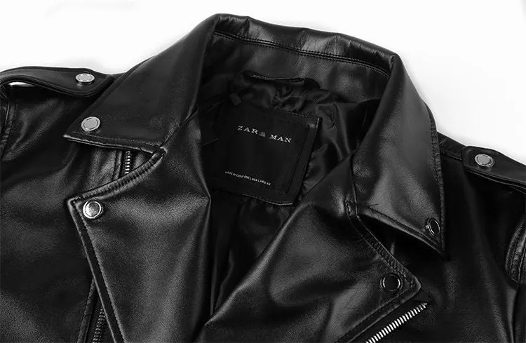 Men's PU Leather High Quality Warm Jacket