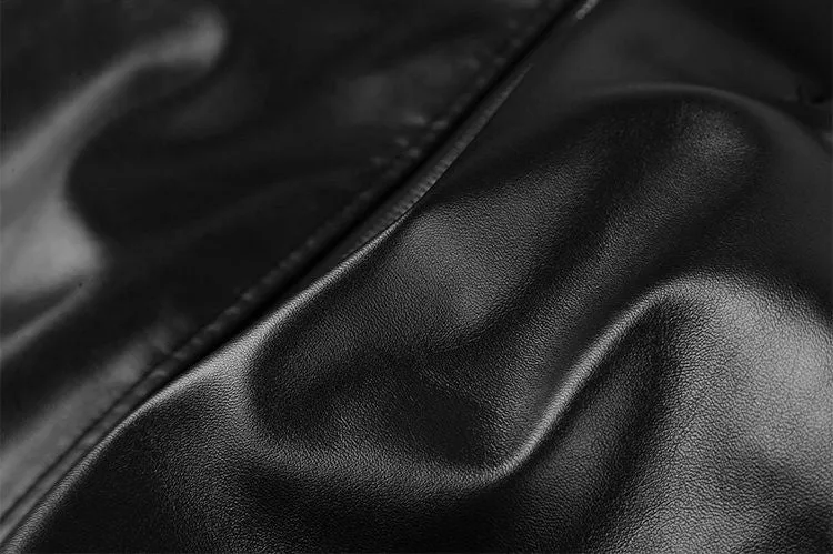 Men's PU Leather High Quality Warm Jacket