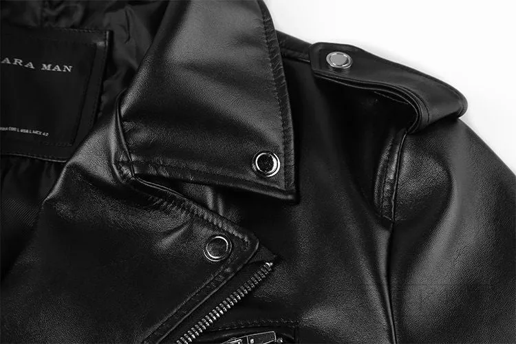 Men's PU Leather High Quality Warm Jacket