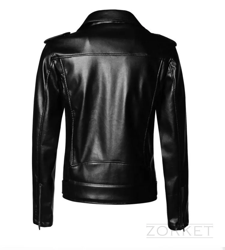 Men's PU Leather High Quality Warm Jacket