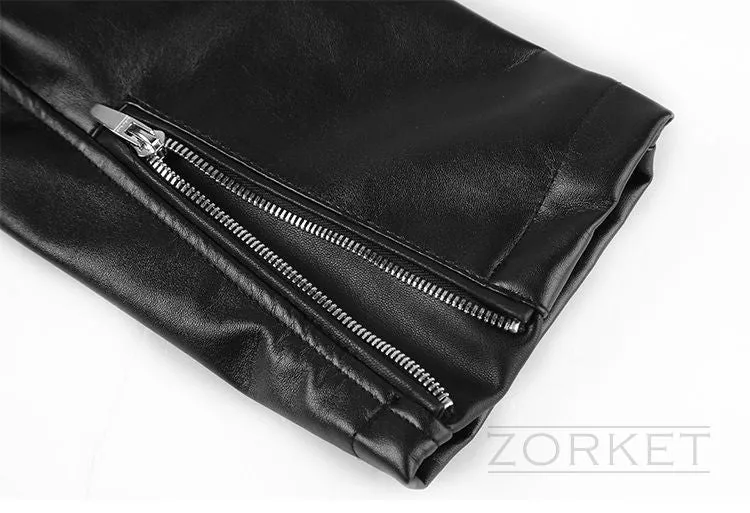 Men's PU Leather High Quality Warm Jacket