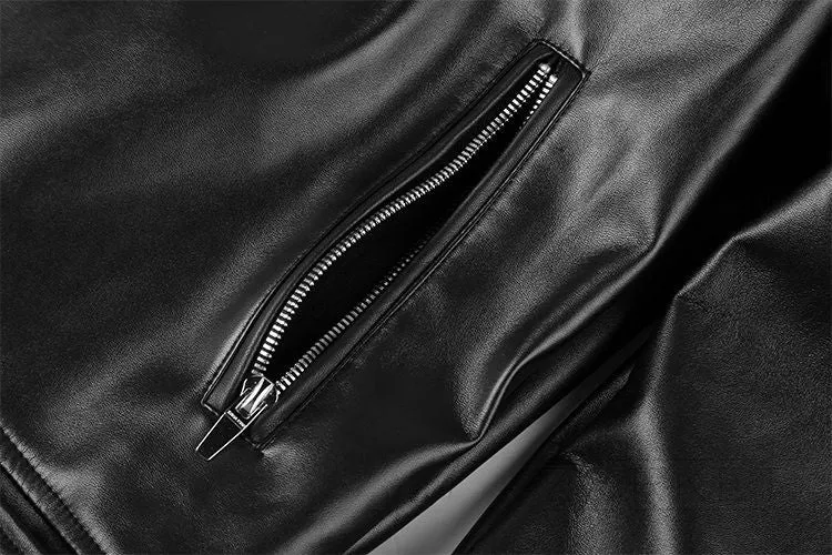 Men's PU Leather High Quality Warm Jacket