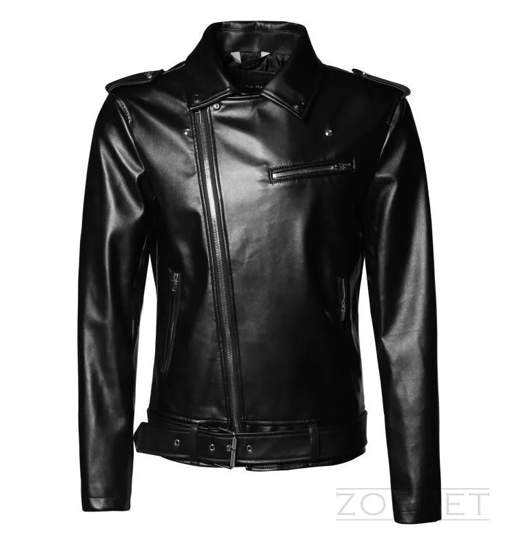 Men's PU Leather High Quality Warm Jacket