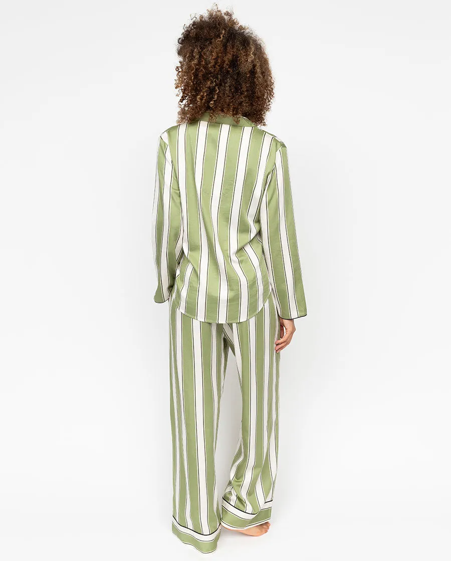 Nancy Womens Printed Stripe Wide Leg Pyjama Bottoms