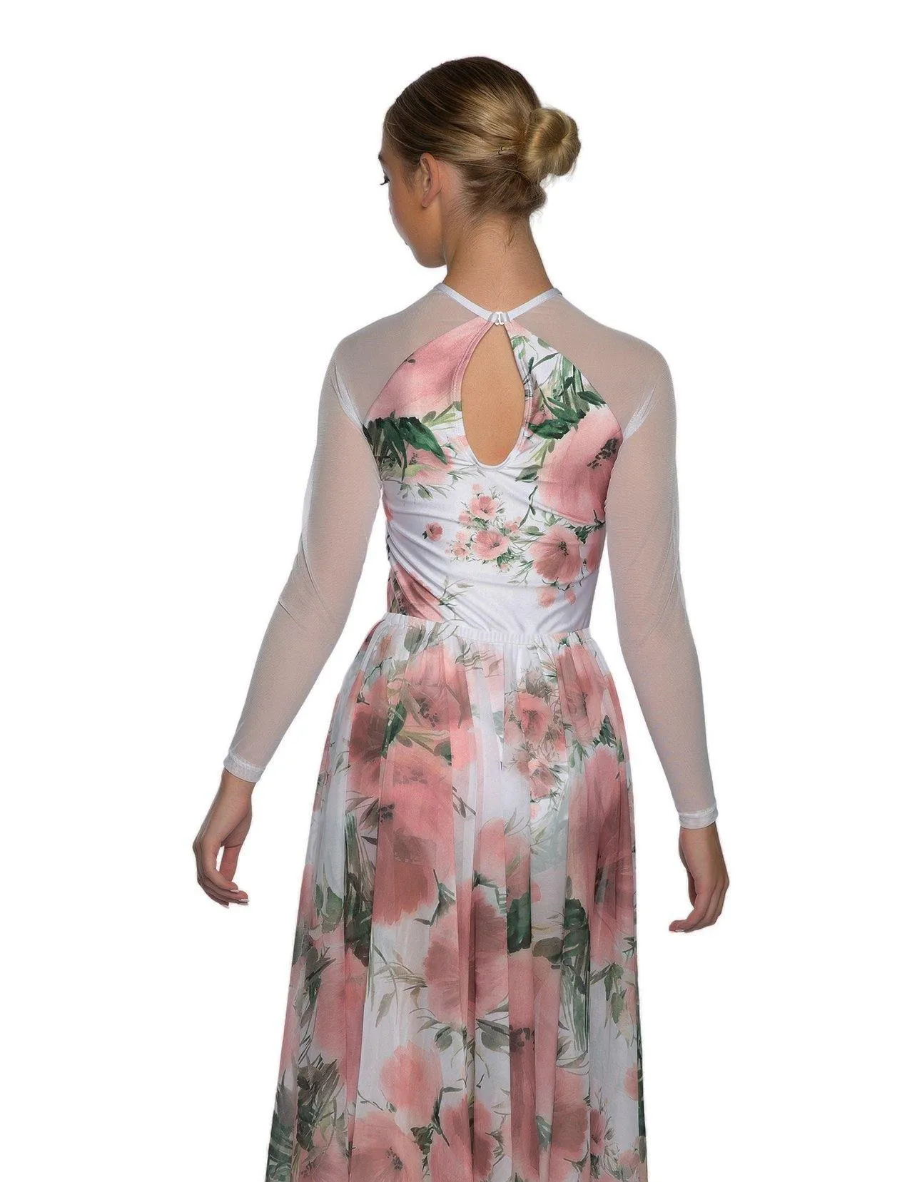 Pale Poppies Full Calf Length Skirt