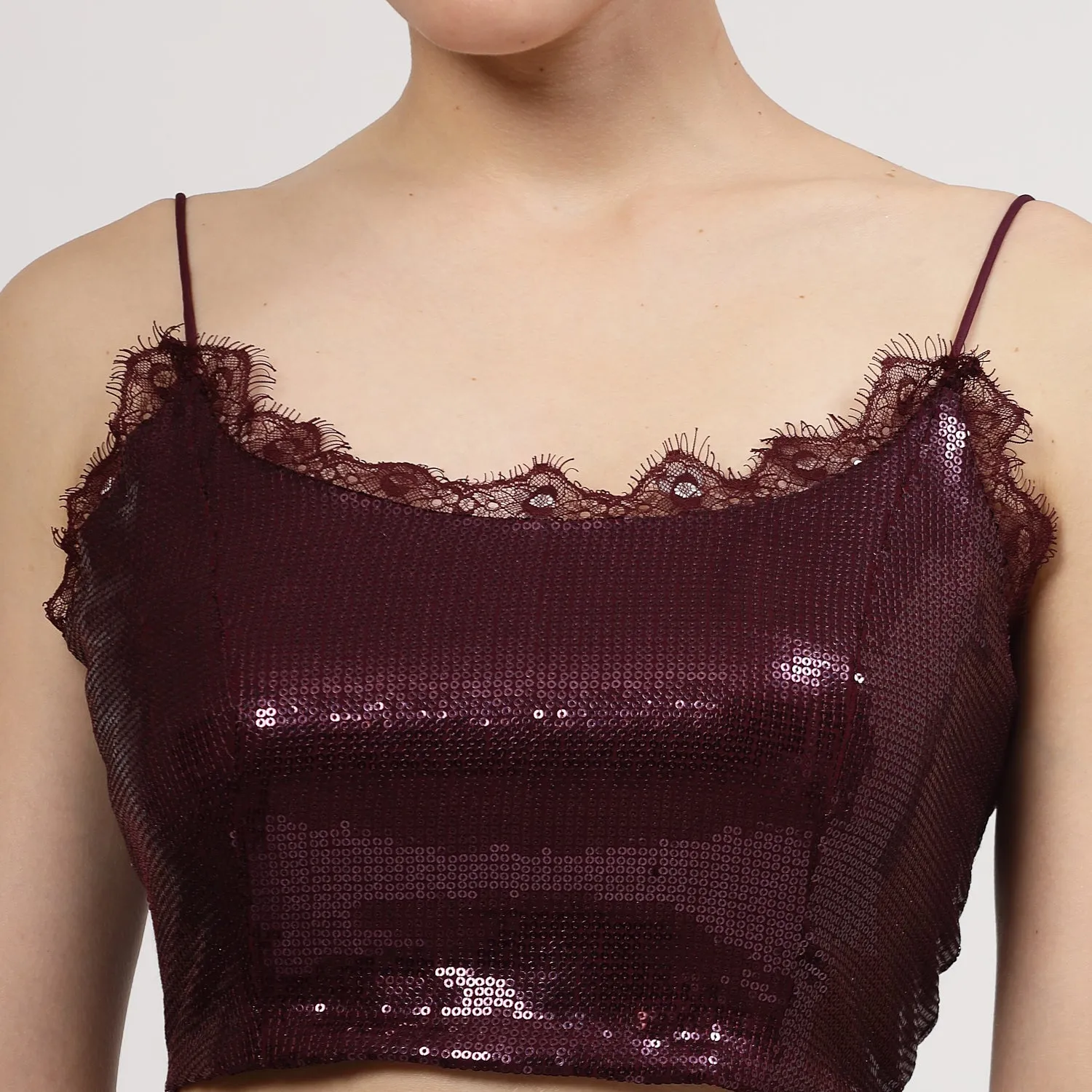 Purple Sequins Bustier