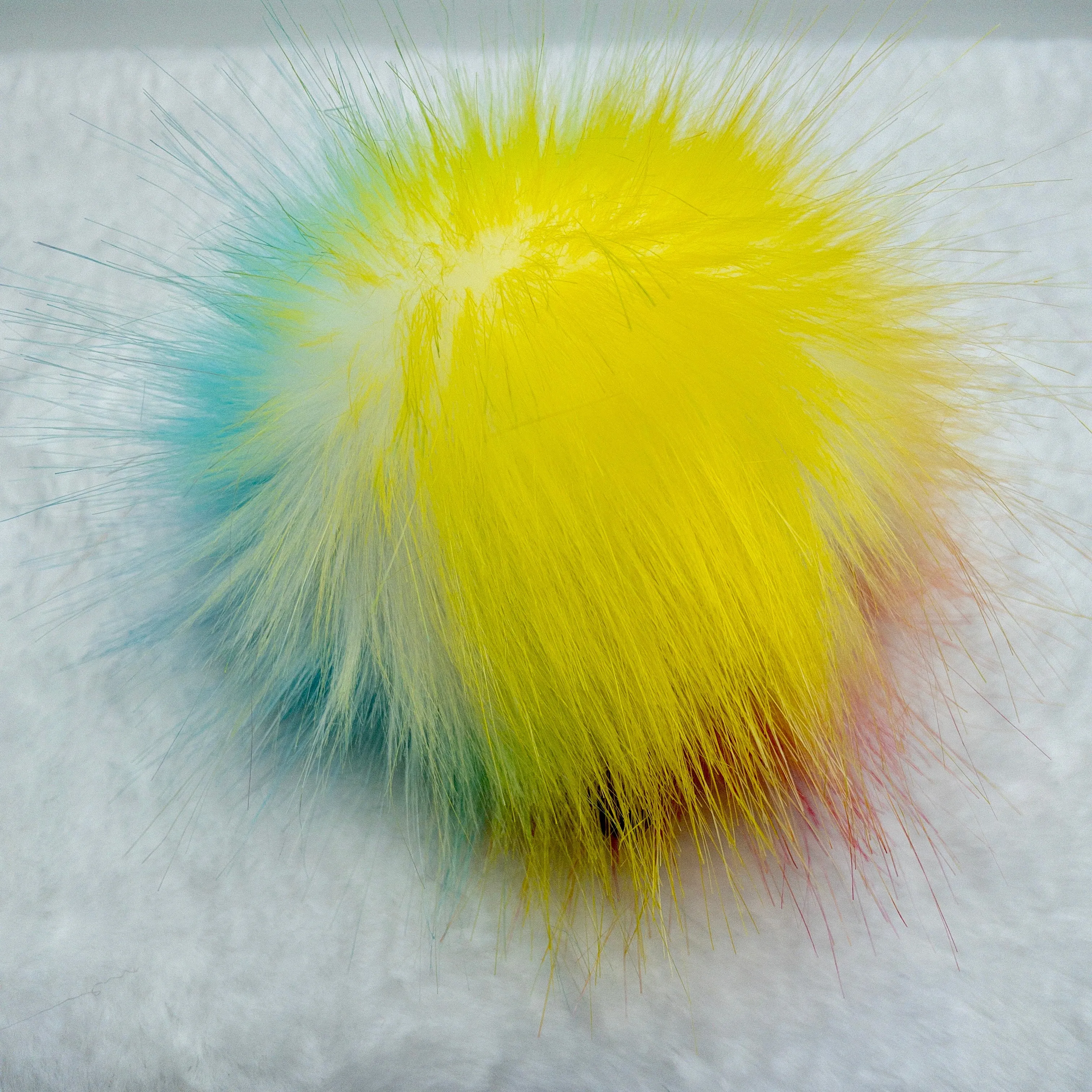 Rainbow Lux Faux Fur 5-inch Pre-cut Square