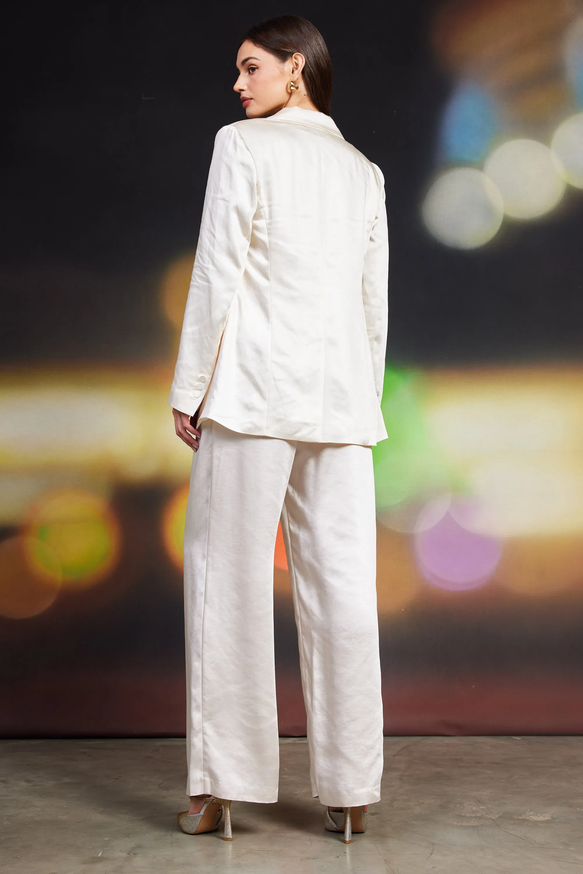 Satin Tailored Blazer