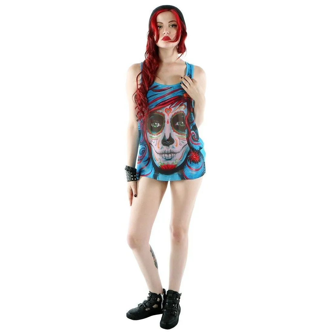 Ship Wrecker Teal Womens Tank