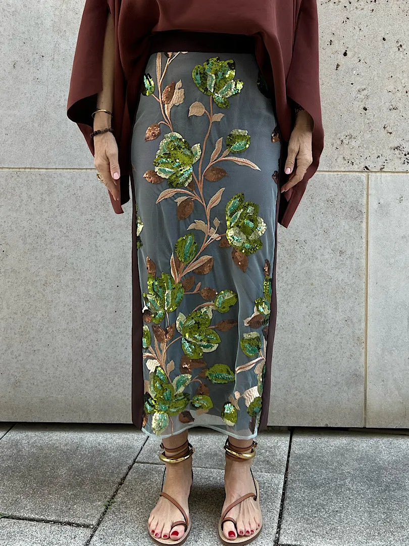 SKIRT LORRAINE "FLOWER SEQUINS"