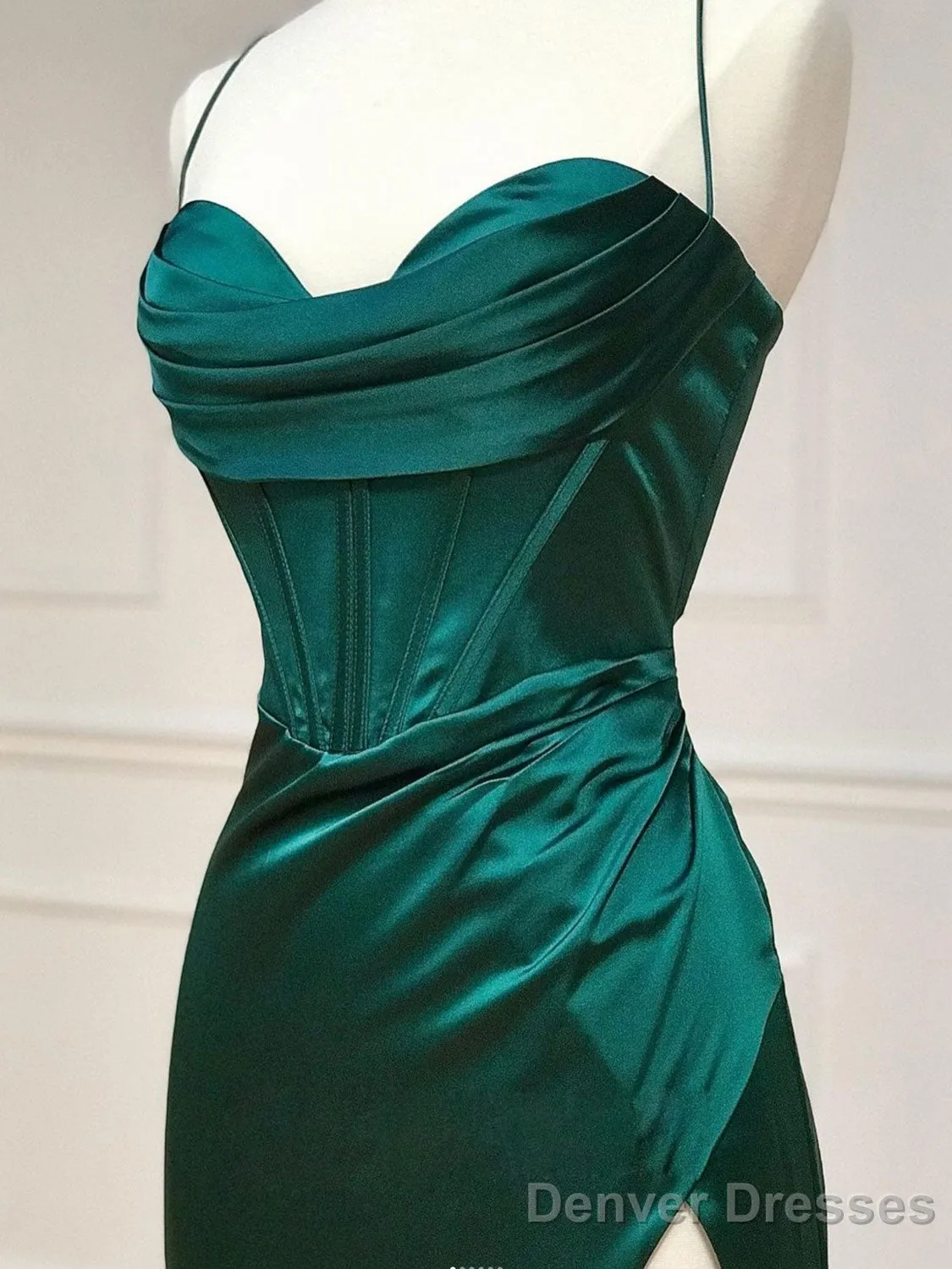 Spaghetti Straps Lilac Evening Party Dresses, Popular Silk Satin Prom Dresses, High Quality Bridesmaid Dresses
