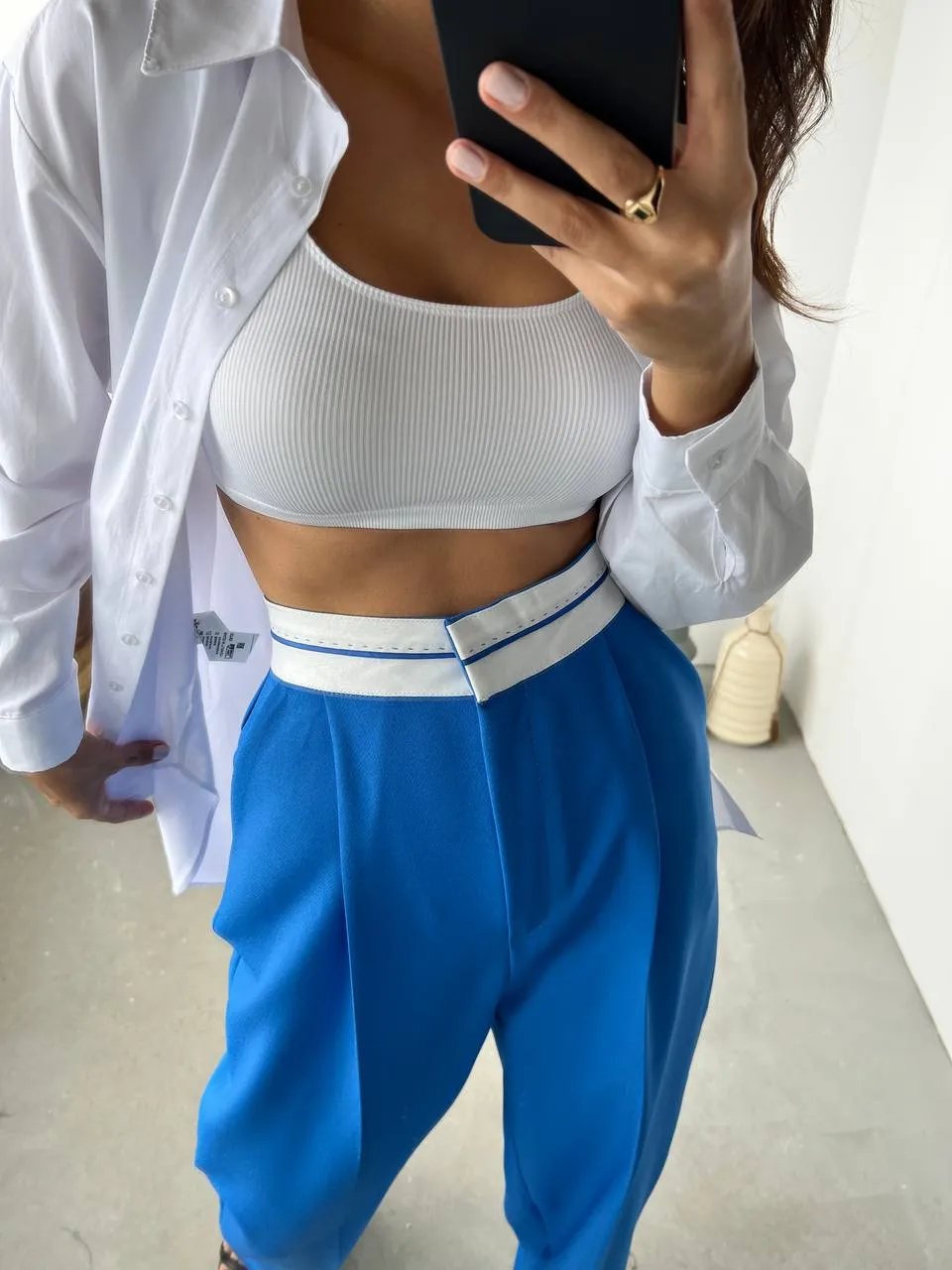 strip waist palazzo pants