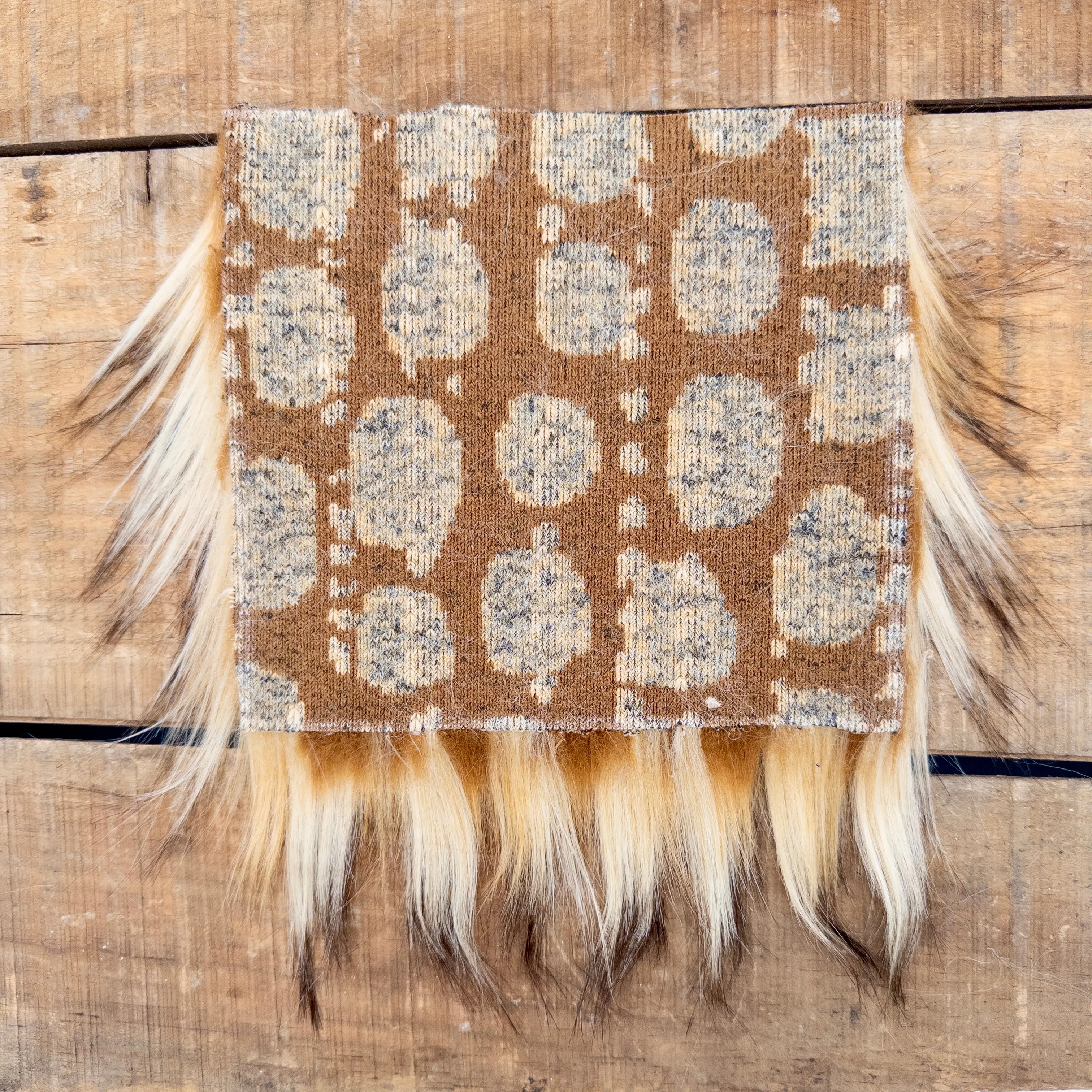 Toffee Latte Lux Faux Fur 6-inch Pre-cut Square
