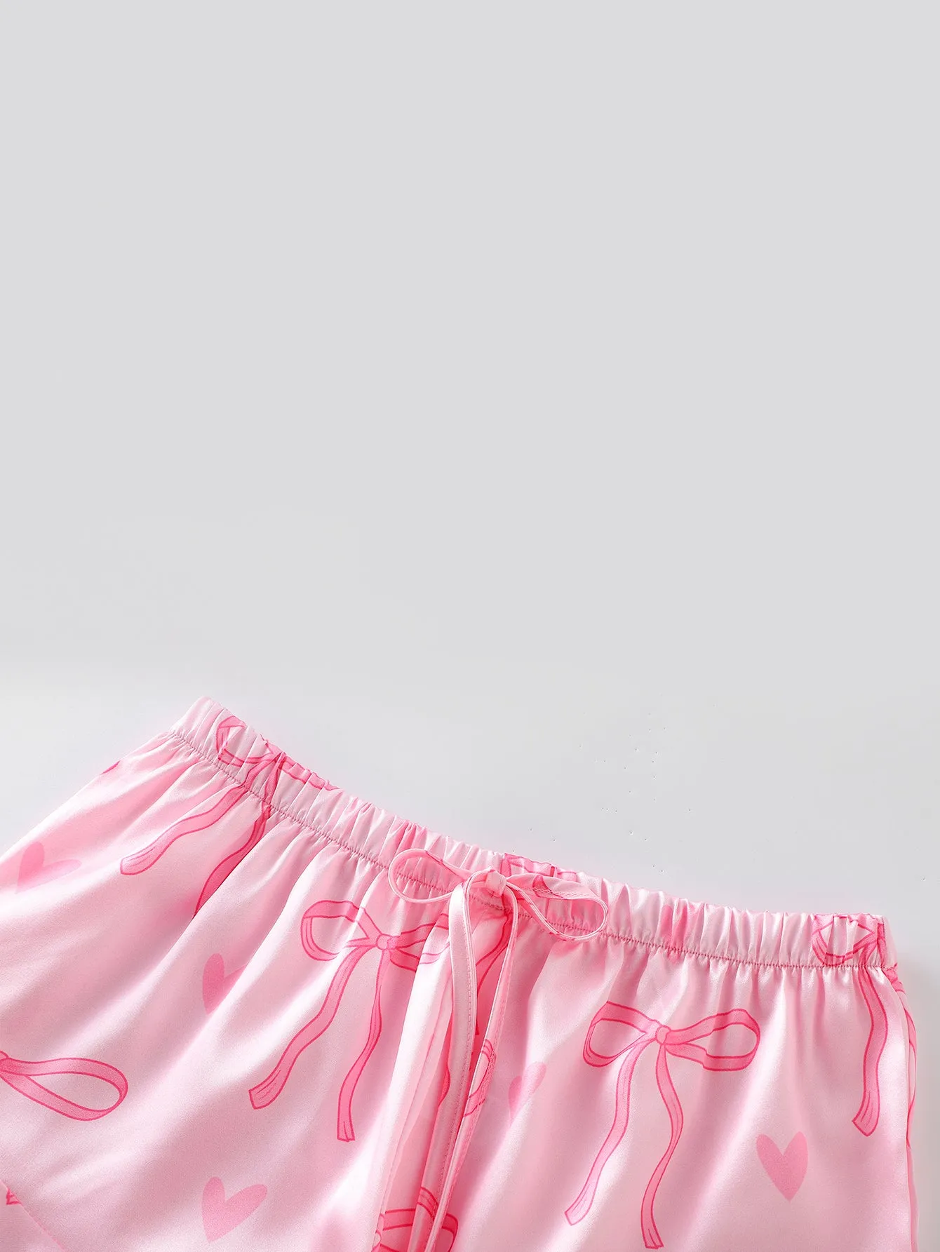 Vintage Charm Susender Silk Pajama Set